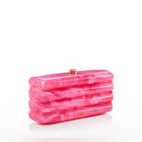 Cult Gaia Enid Box Clutch. Dragonfruit. - Picture 4 of 13
